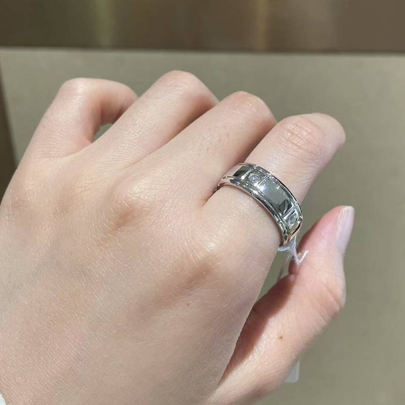 S925银镀白金Men's Ring定制选款副石Moissanite0.3ct